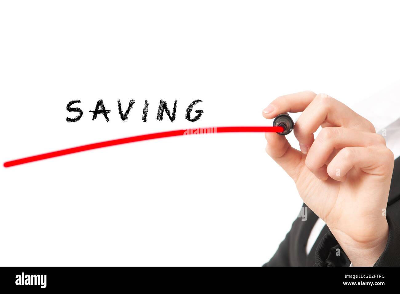 Hand holding pen money writing hi-res stock photography and images - Alamy