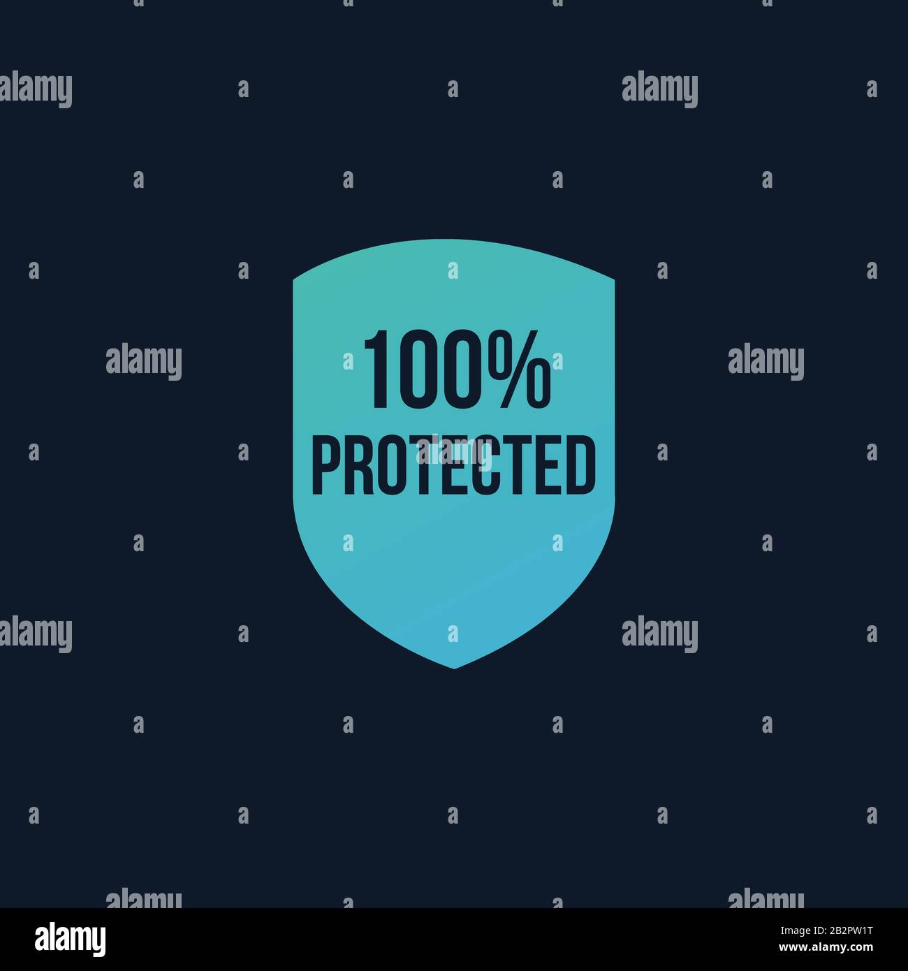 Cyber security concept: Shield With word protected, cyber data security or information privacy idea. internet technology. Stock Vector illustration Stock Vector