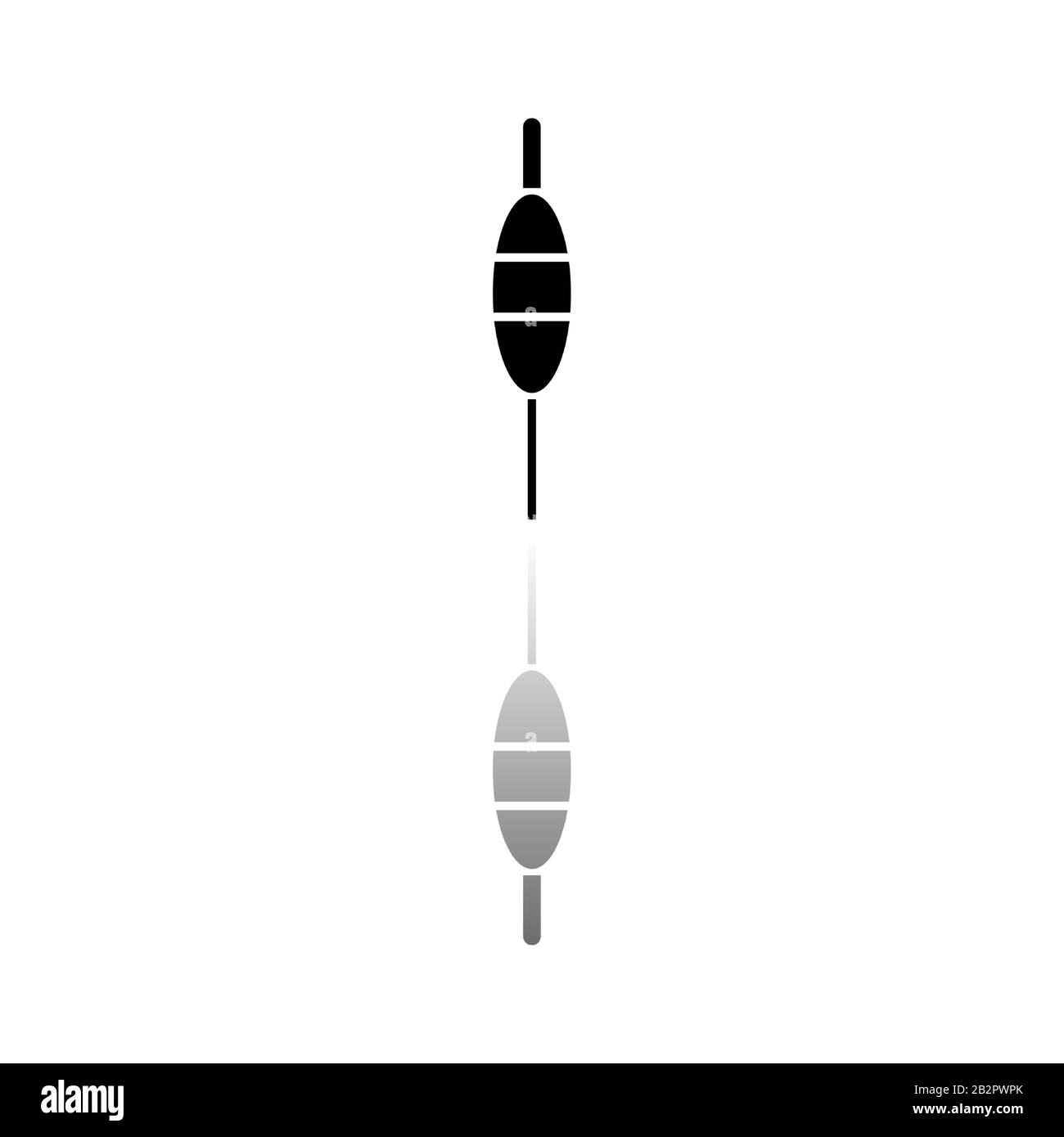 Fishing float. Black symbol on white background. Simple illustration