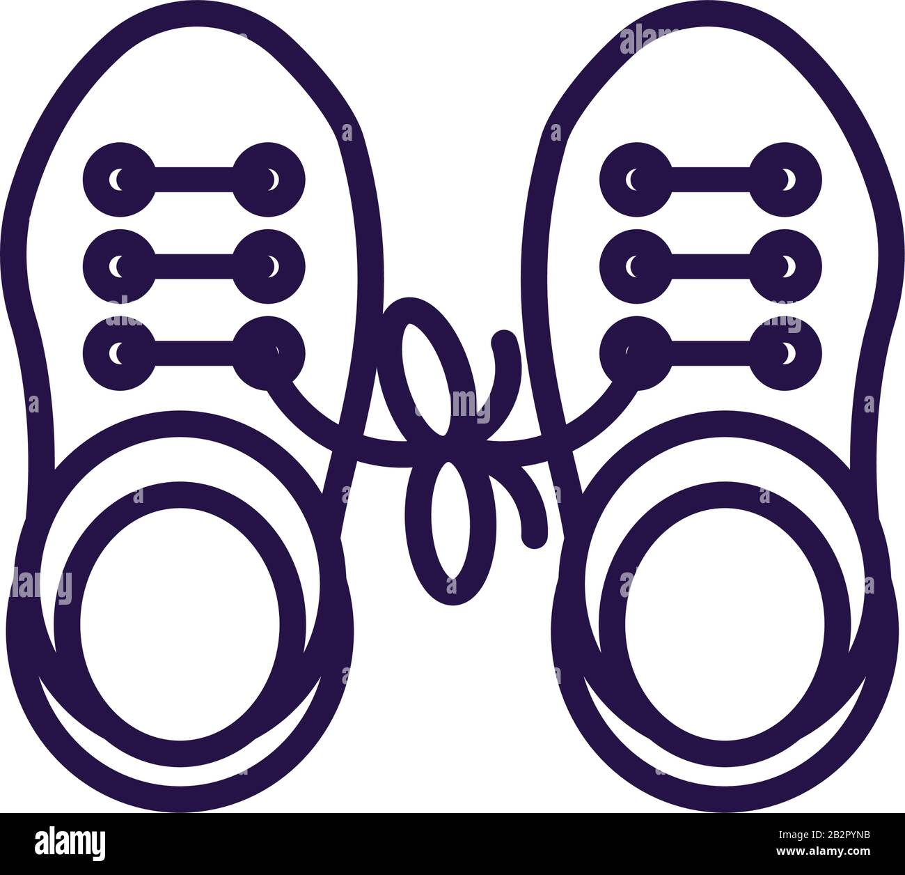 clown shoes with fools joke over white background, line style icon