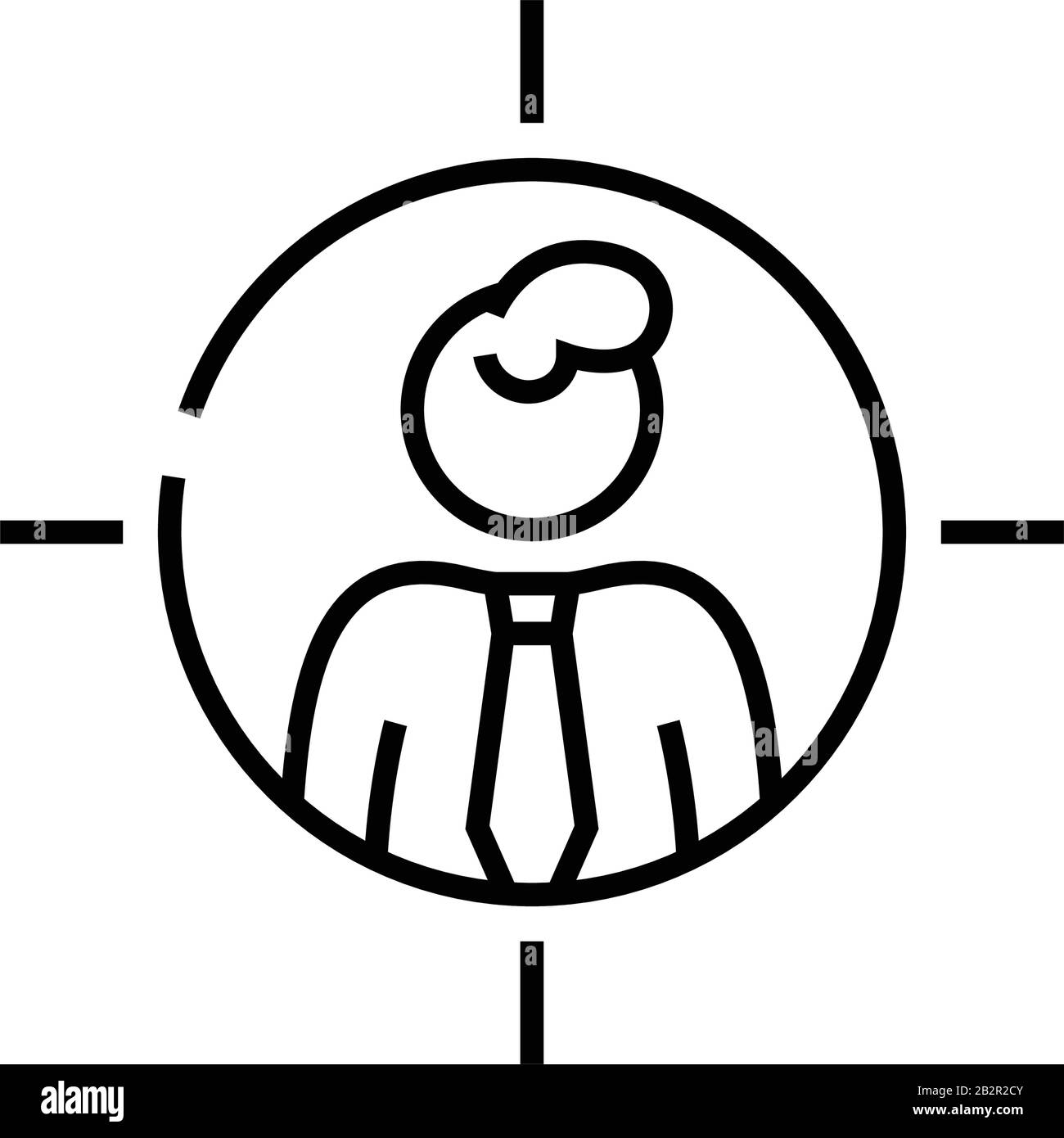 Targets line icon, concept sign, outline vector illustration, linear ...