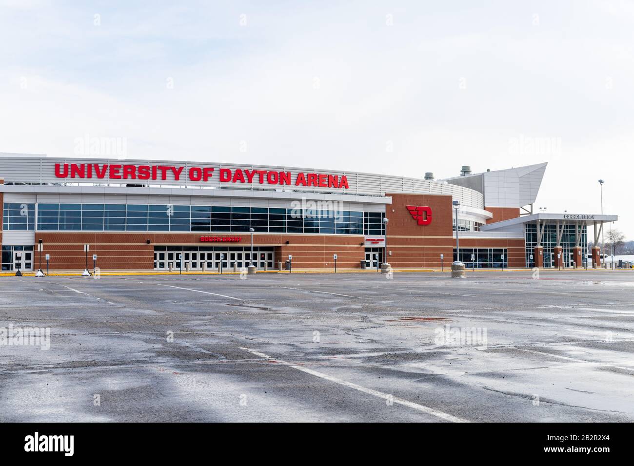Dayton, OH, USA / February 28, 2020: University of Dayton Arena, home of the Dayton Flyers basketball program. Stock Photo