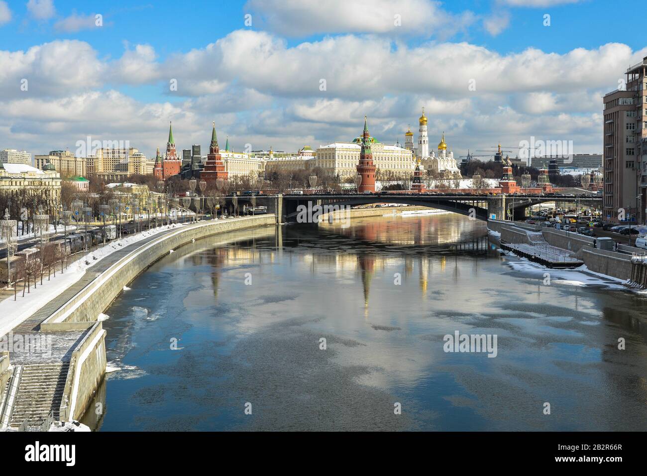 View of the Moscow Kremlin. The heart of the capital of Russia. Stock Photo