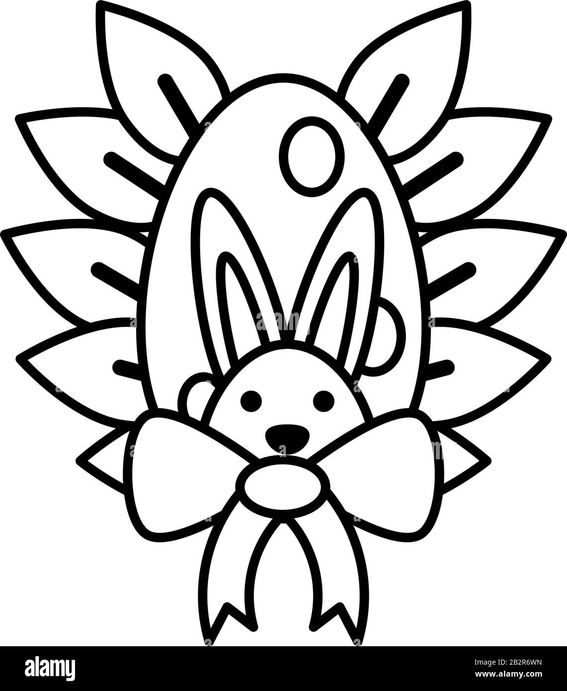 easter rabbit with eggs on white background vector illustration design Stock Vector
