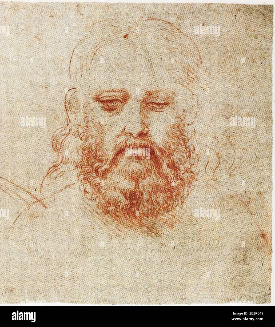 Leonardo da Vinci. Presumed to be  a portrait of Cesare Borgia Stock Photo