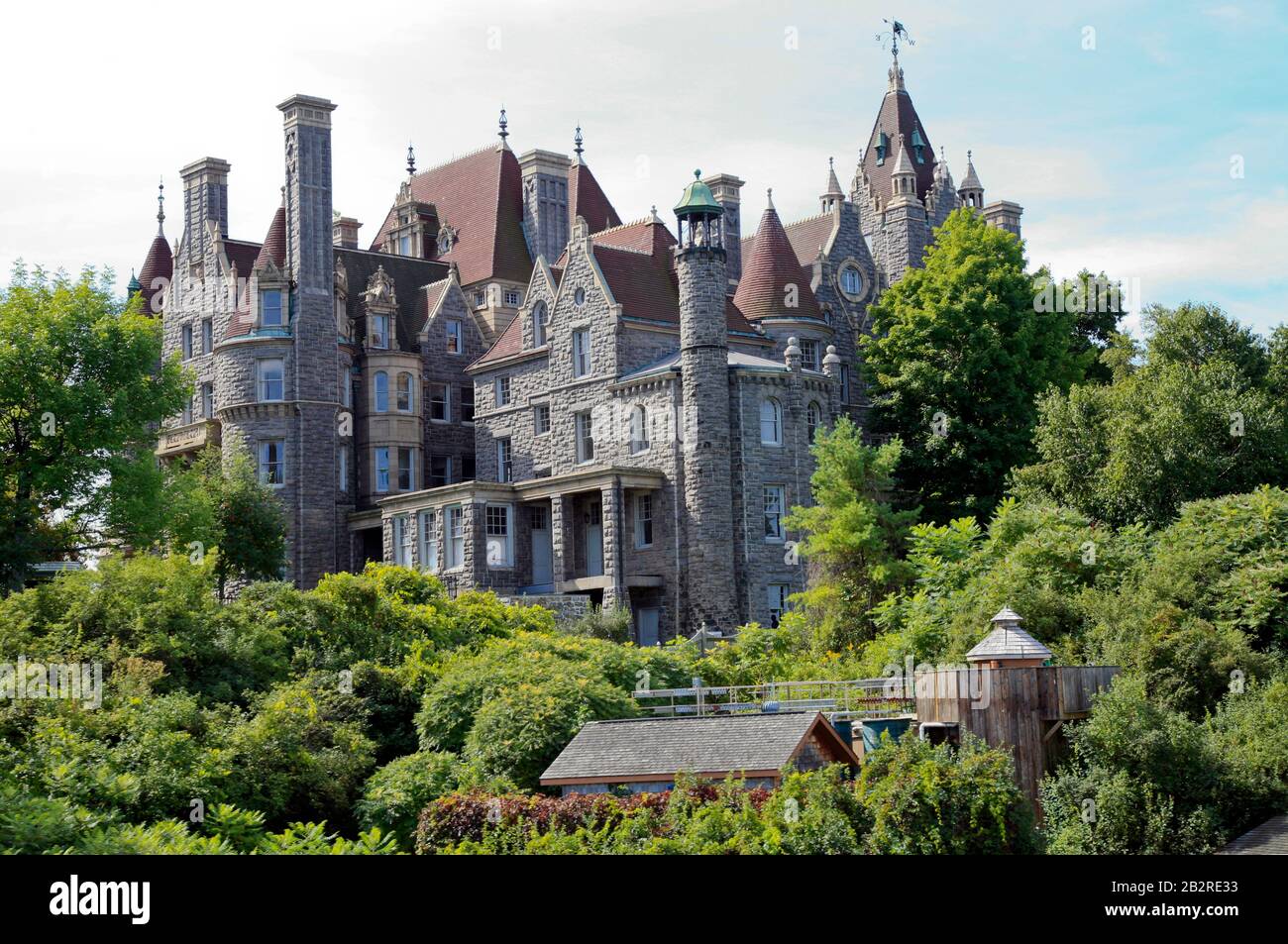 Boldt Castle on Thousand Island National Park, St.Laurence River, Ontario, Canada and USA in the St.Laurence River Stock Photo