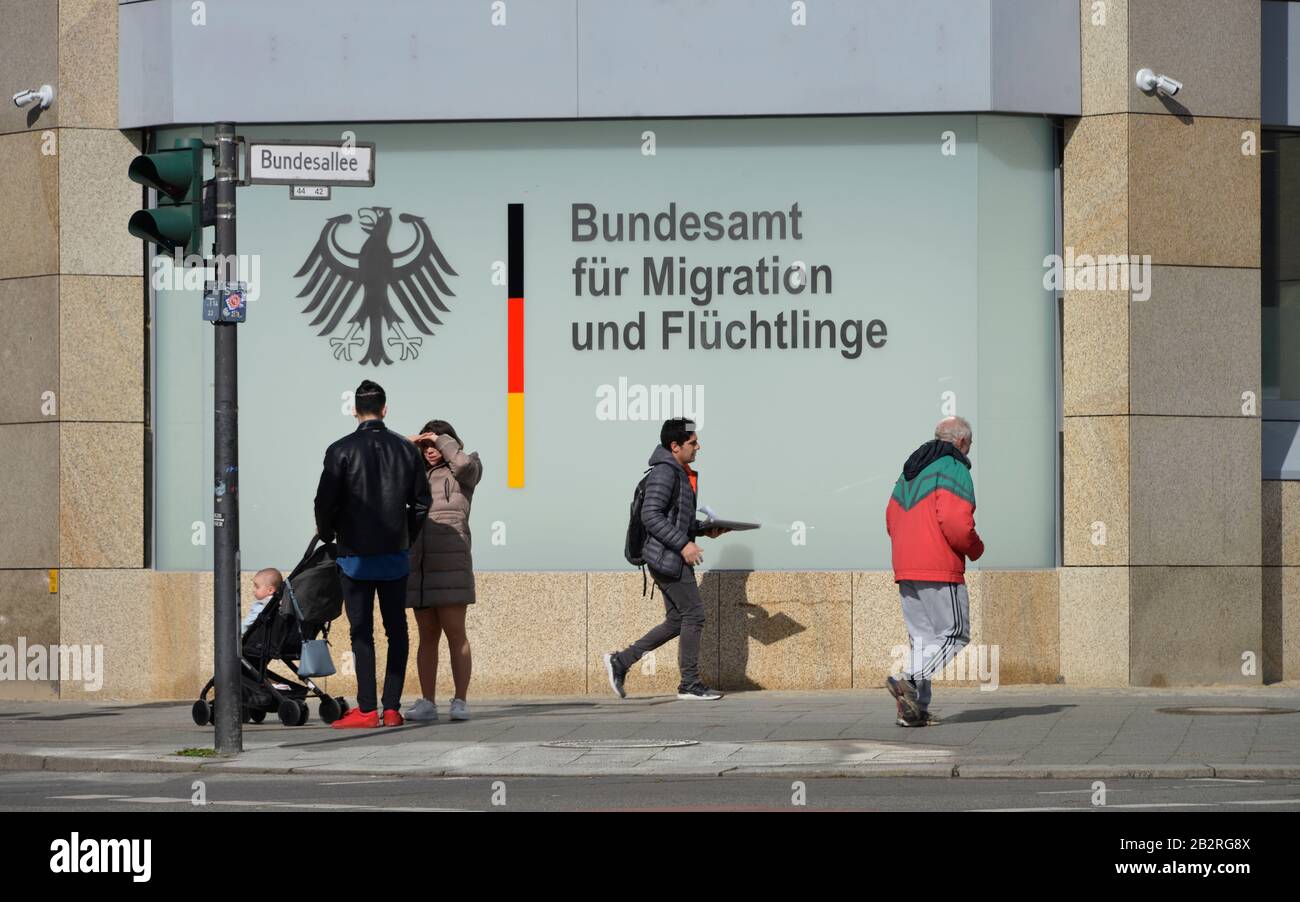 Bundesamt fuer Migration und Fluechtlinge, Bundesallee, Wilmersdorf Berlin, Deutschland Stock Photo