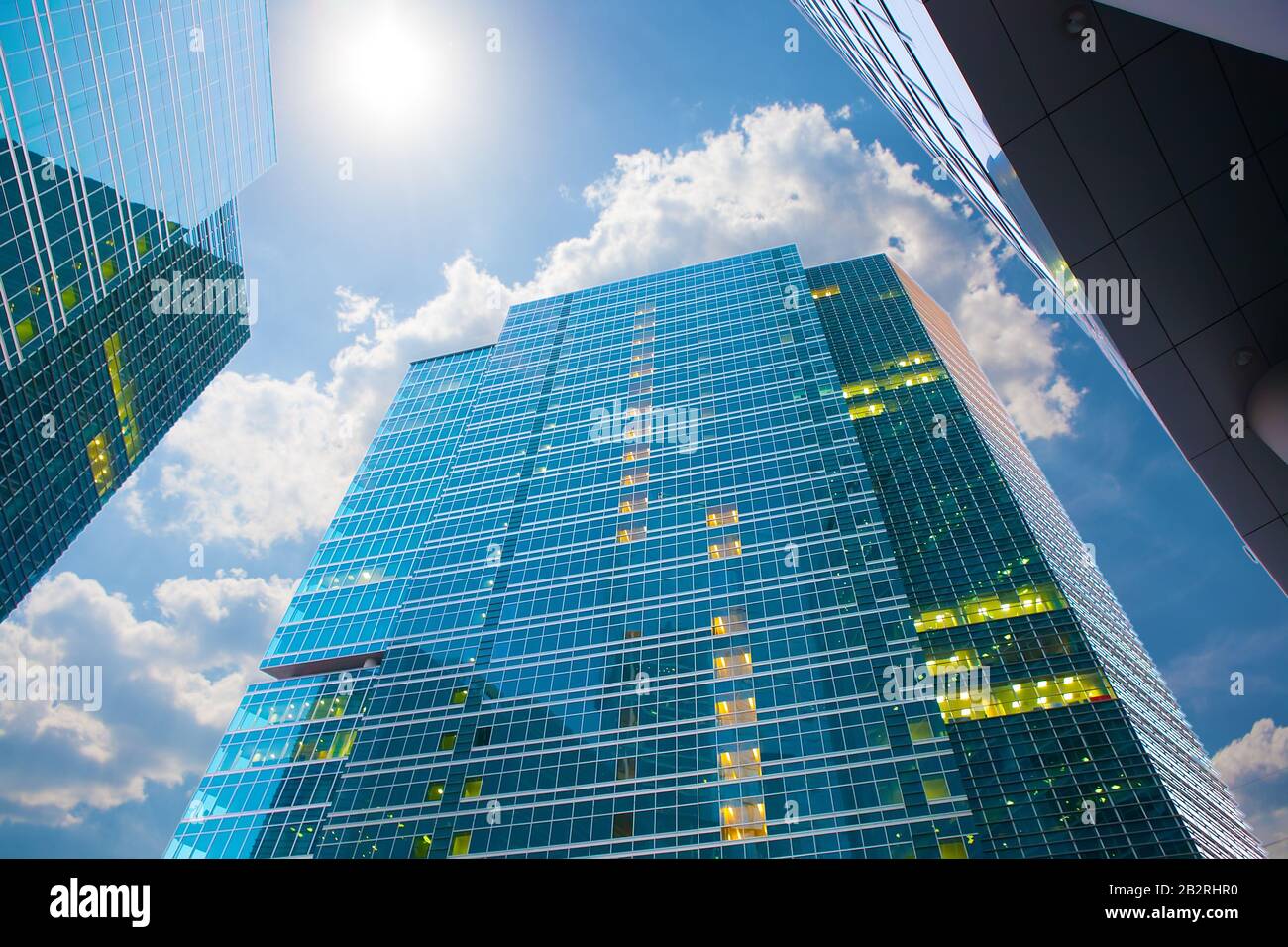 high buildings of modern business center Stock Photo