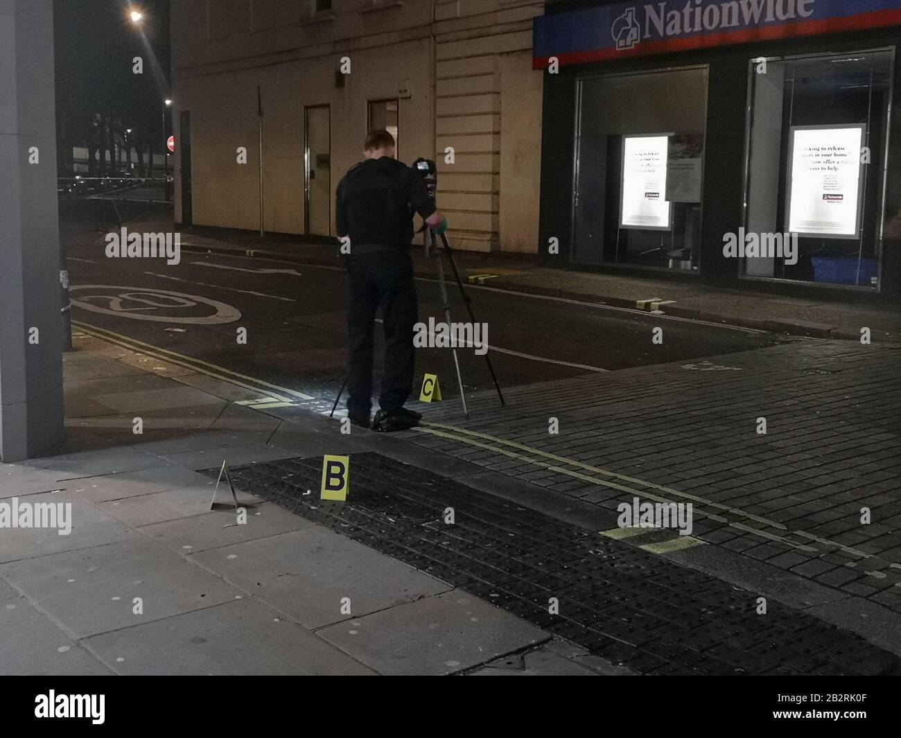 London UK 3 March 2019, Hammersmith high street stabbing forensic