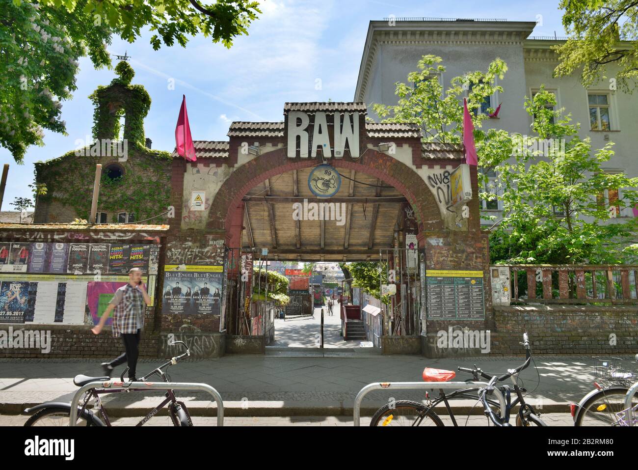 RAW Gelaende, Revaler Strasse, Friedrichshain, Berlin, Deutschland Stock Photo