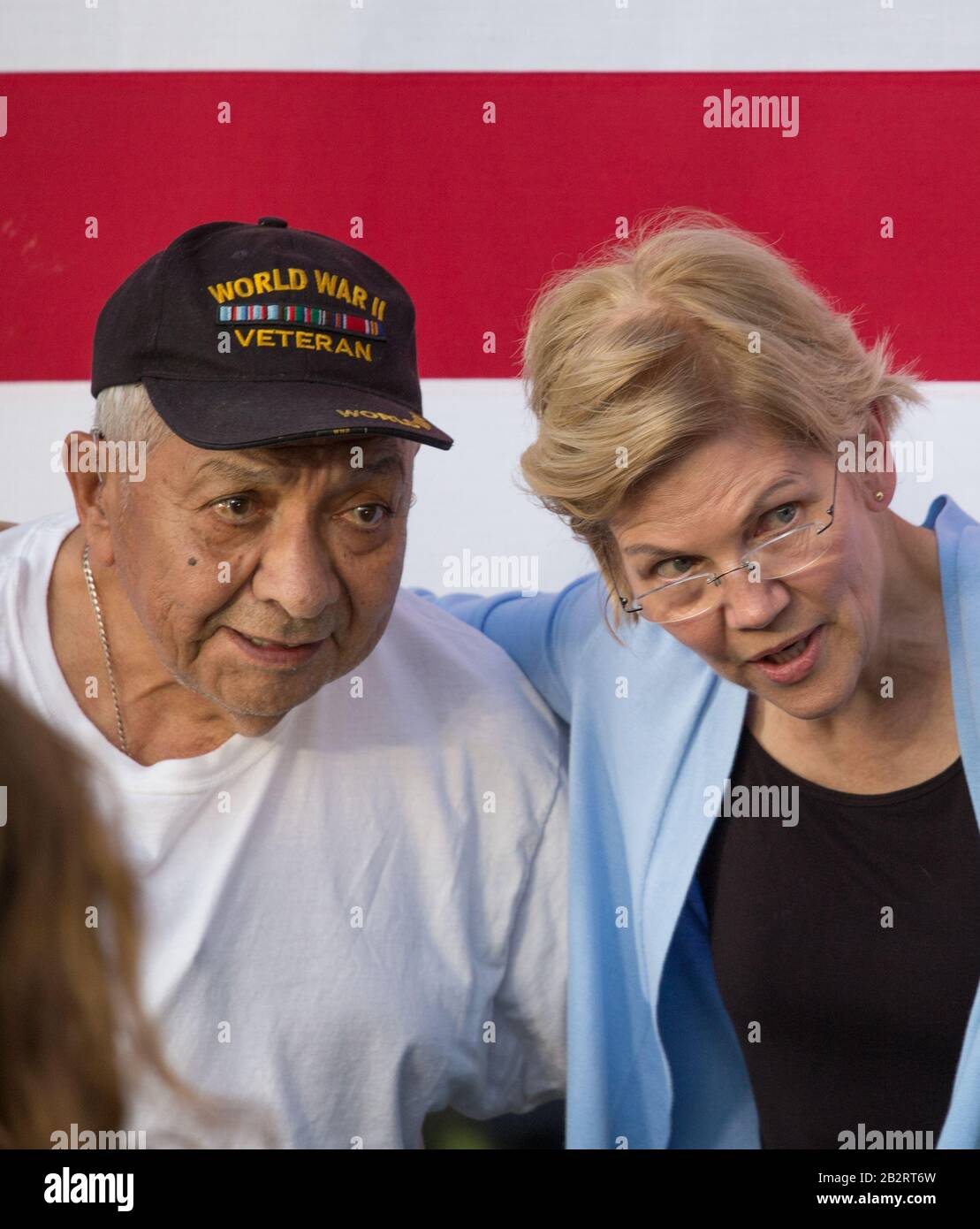 ST PAUL, UNITED STATES - Aug 19, 2019: Elizabeth Warren holds rally at Macalester College promoting her presidential campaign Stock Photo