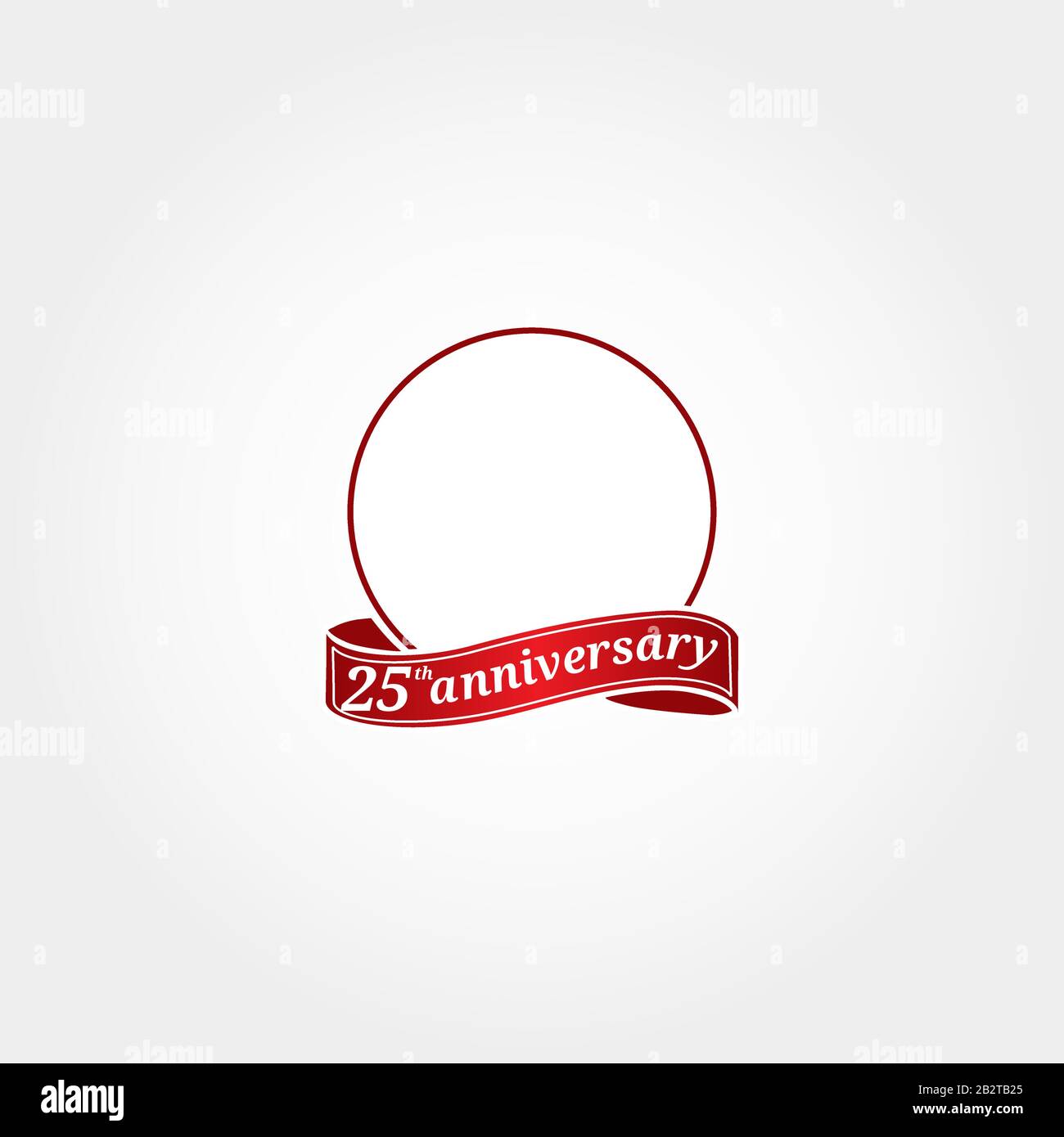 Template Logo 25th Anniversary With A Circle And The Number 25 In It