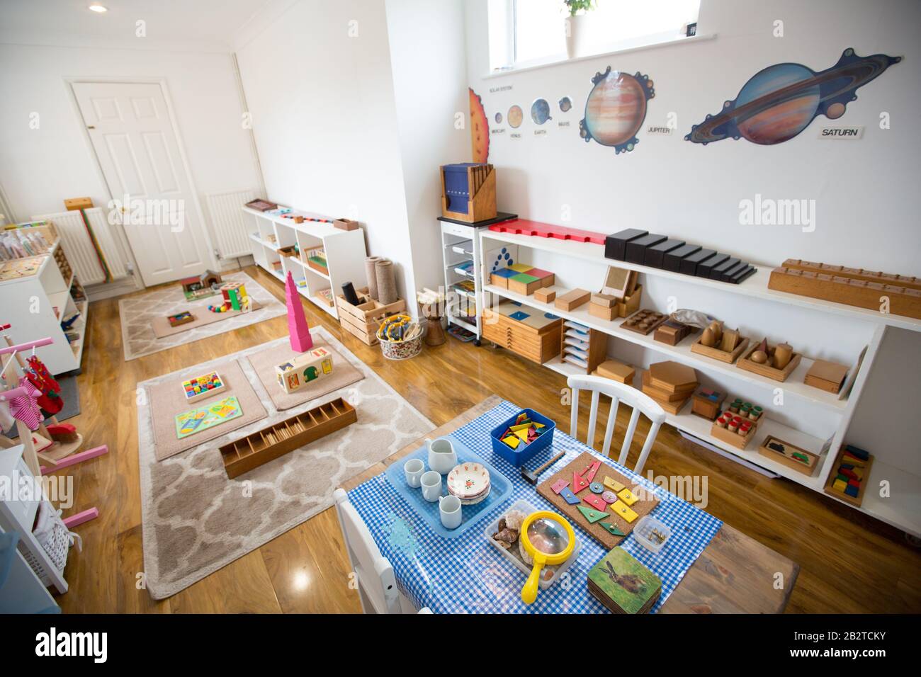 A Montessori classroom, UK Stock Photo Alamy