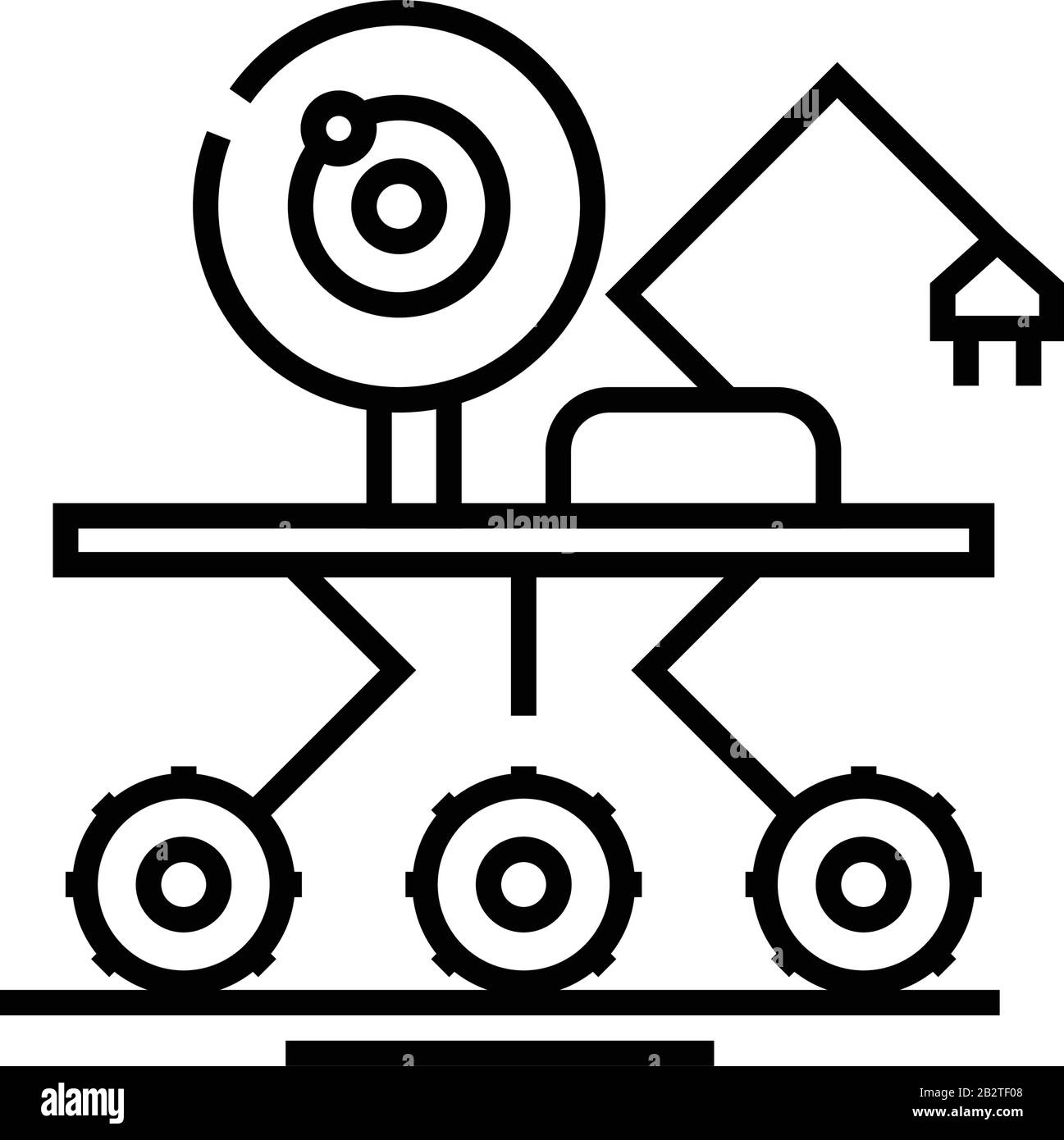 Techno lab line icon, concept sign, outline vector illustration, linear ...