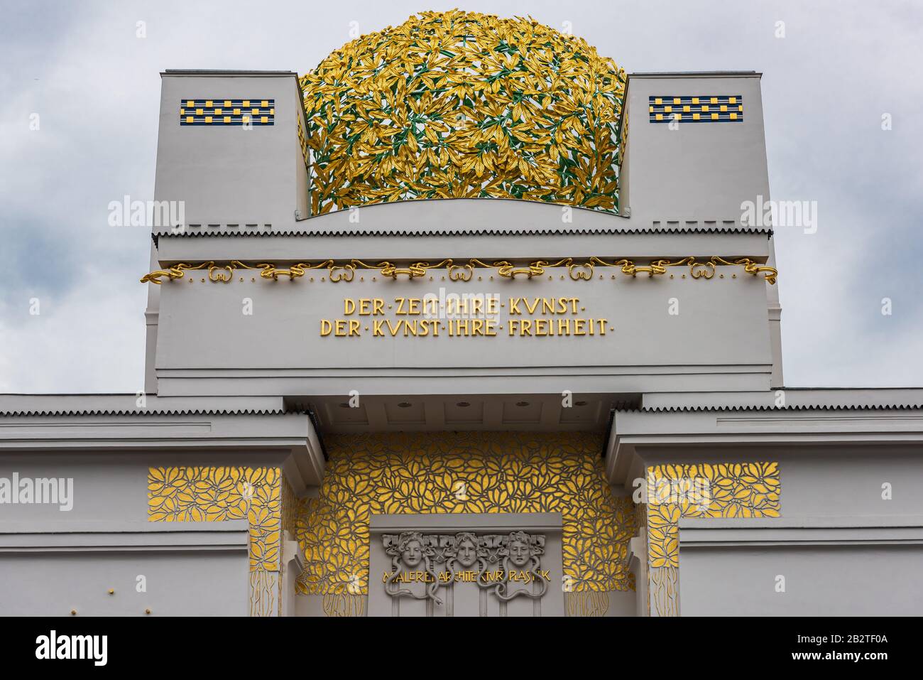 The Secession Building is an exhibition hall built in 1898 by Joseph Maria Olbrich as an architectural manifesto for the Vienna Secession Stock Photo