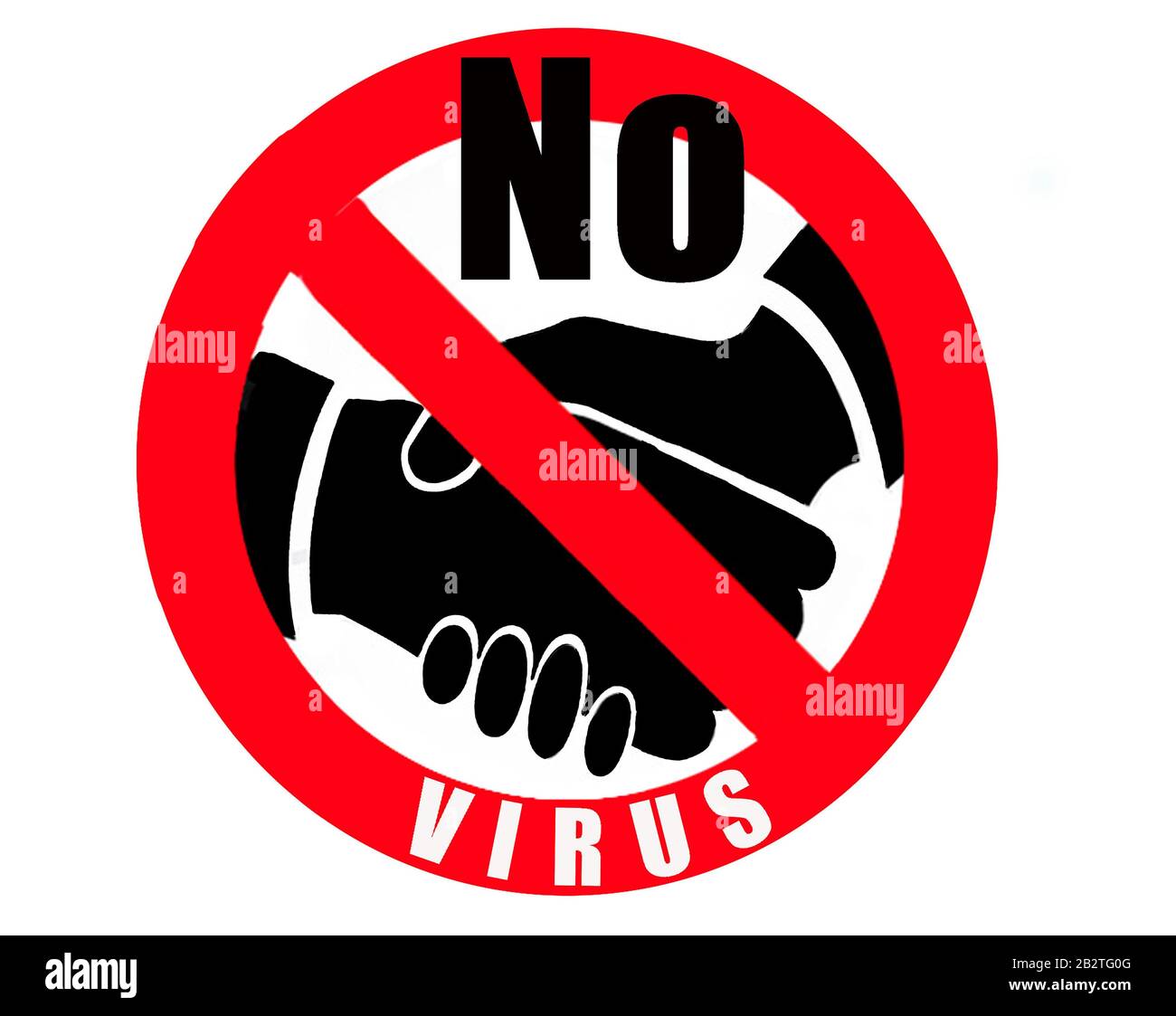 No shaking hands, danger of infection by viruses, Germany Stock Photo