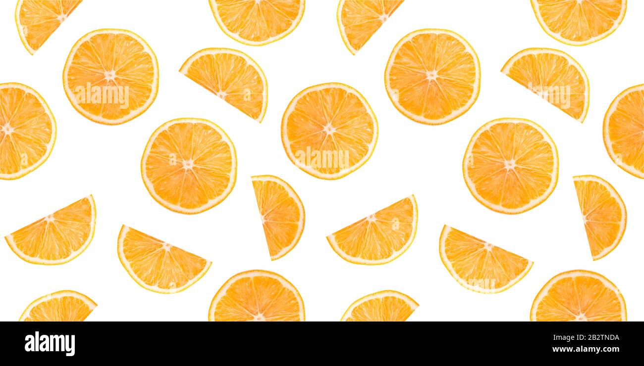 pattern with orange slices on a white background Stock Photo - Alamy