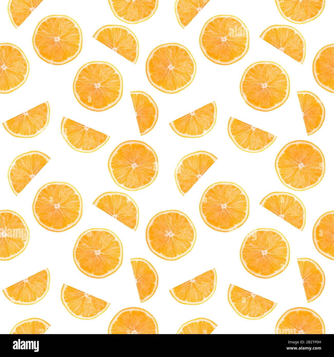 pattern with orange slices on a white background Stock Photo - Alamy