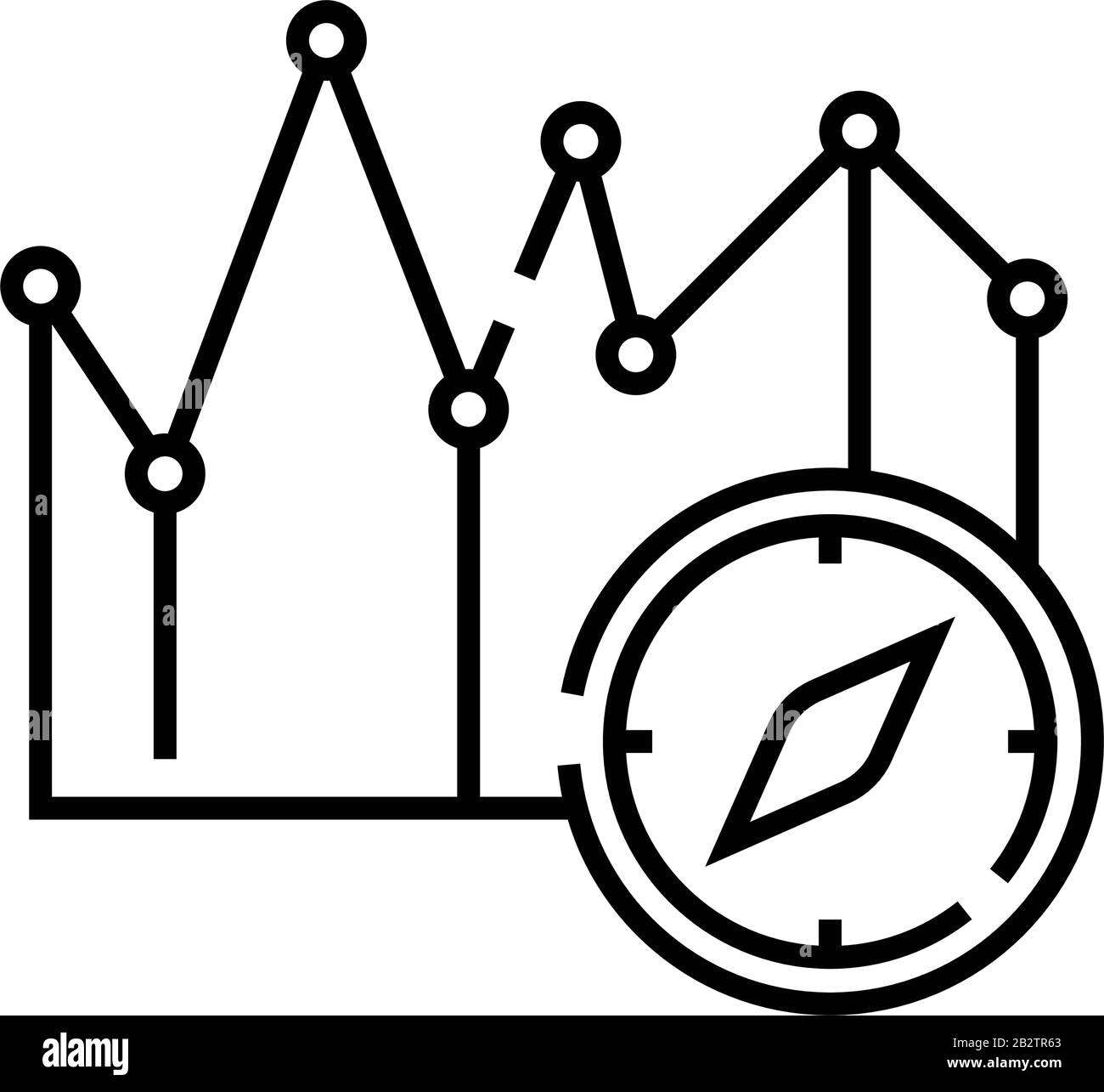 Time management line icon, concept sign, outline vector illustration ...