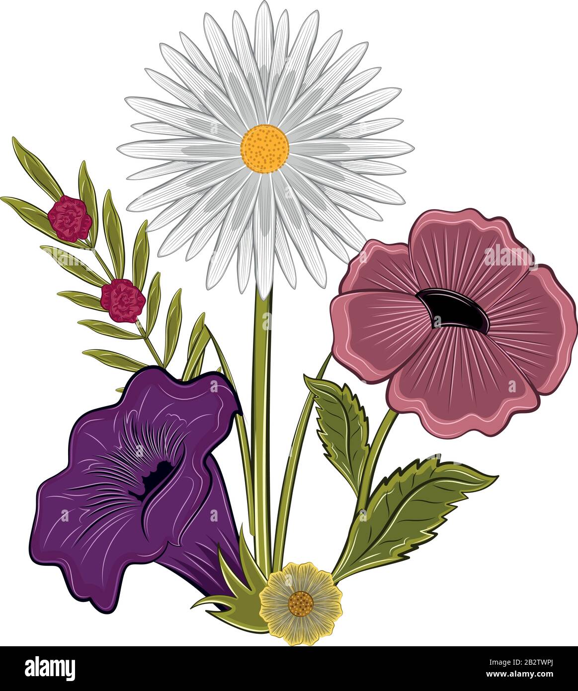 Isolated floral bouquet Stock Vector Image & Art - Alamy