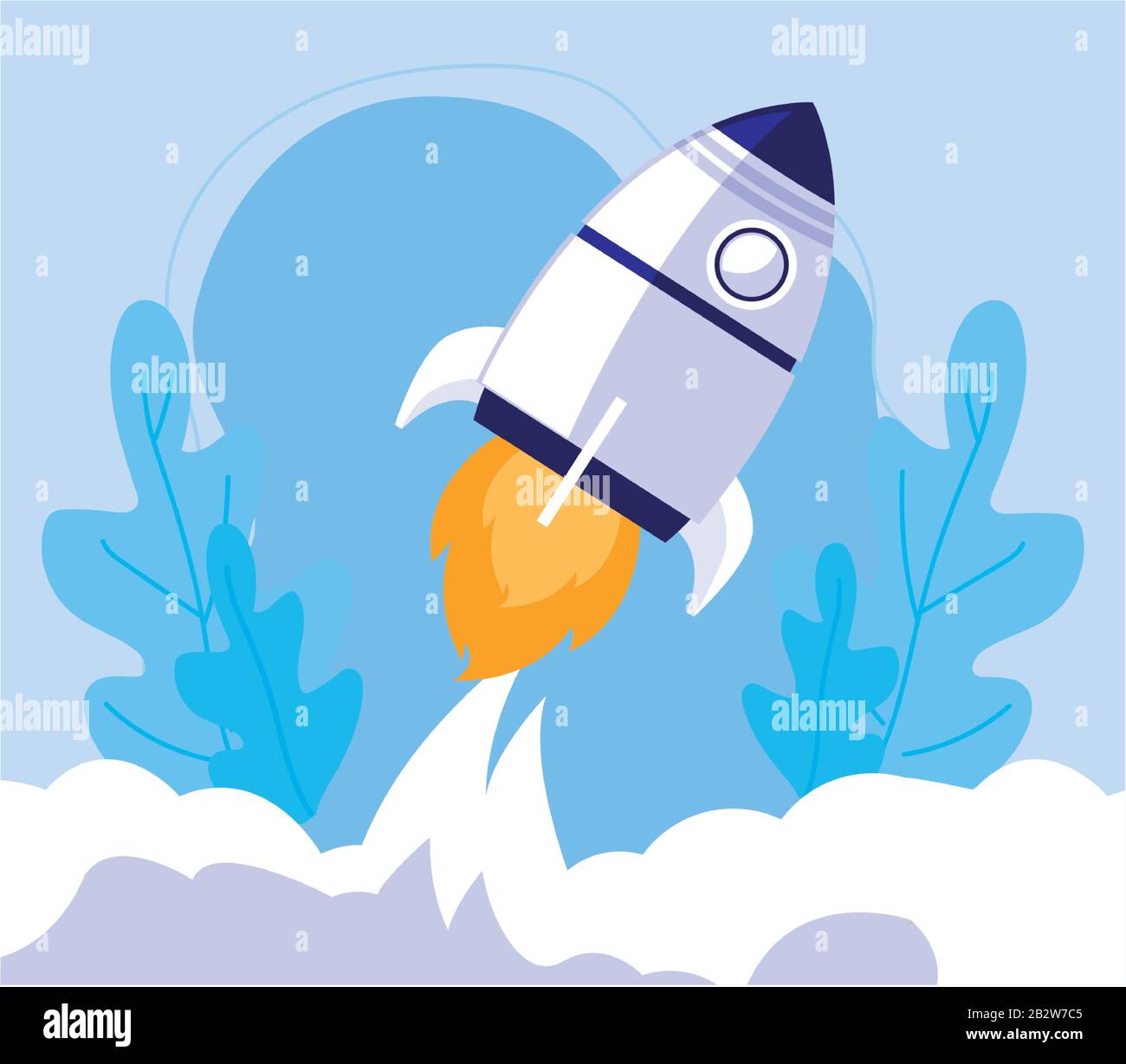 flying rocket, success of business vector illustration design Stock ...