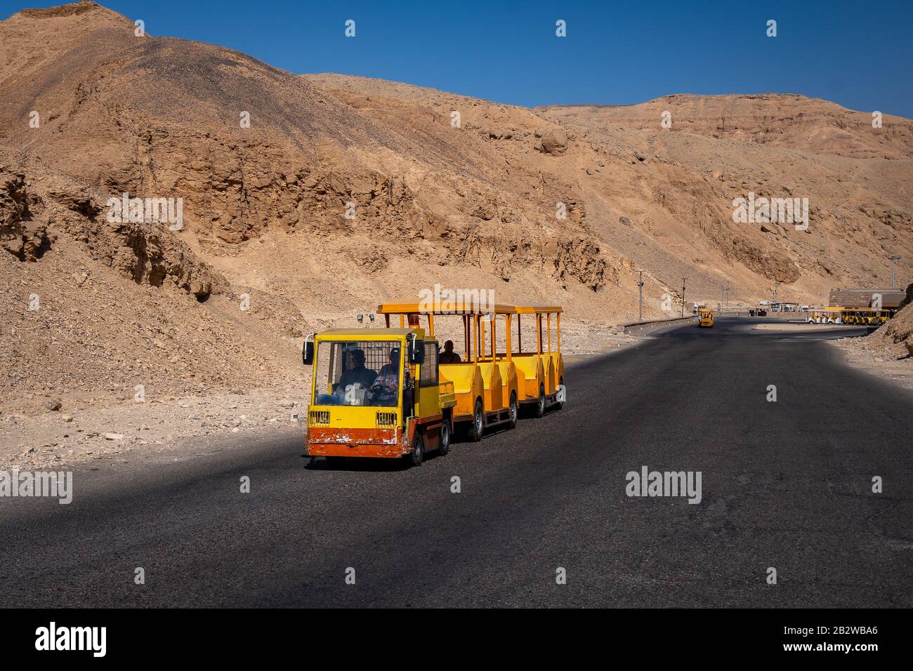 Luxor, Egypt Local electric tram transporting people to the Valley of