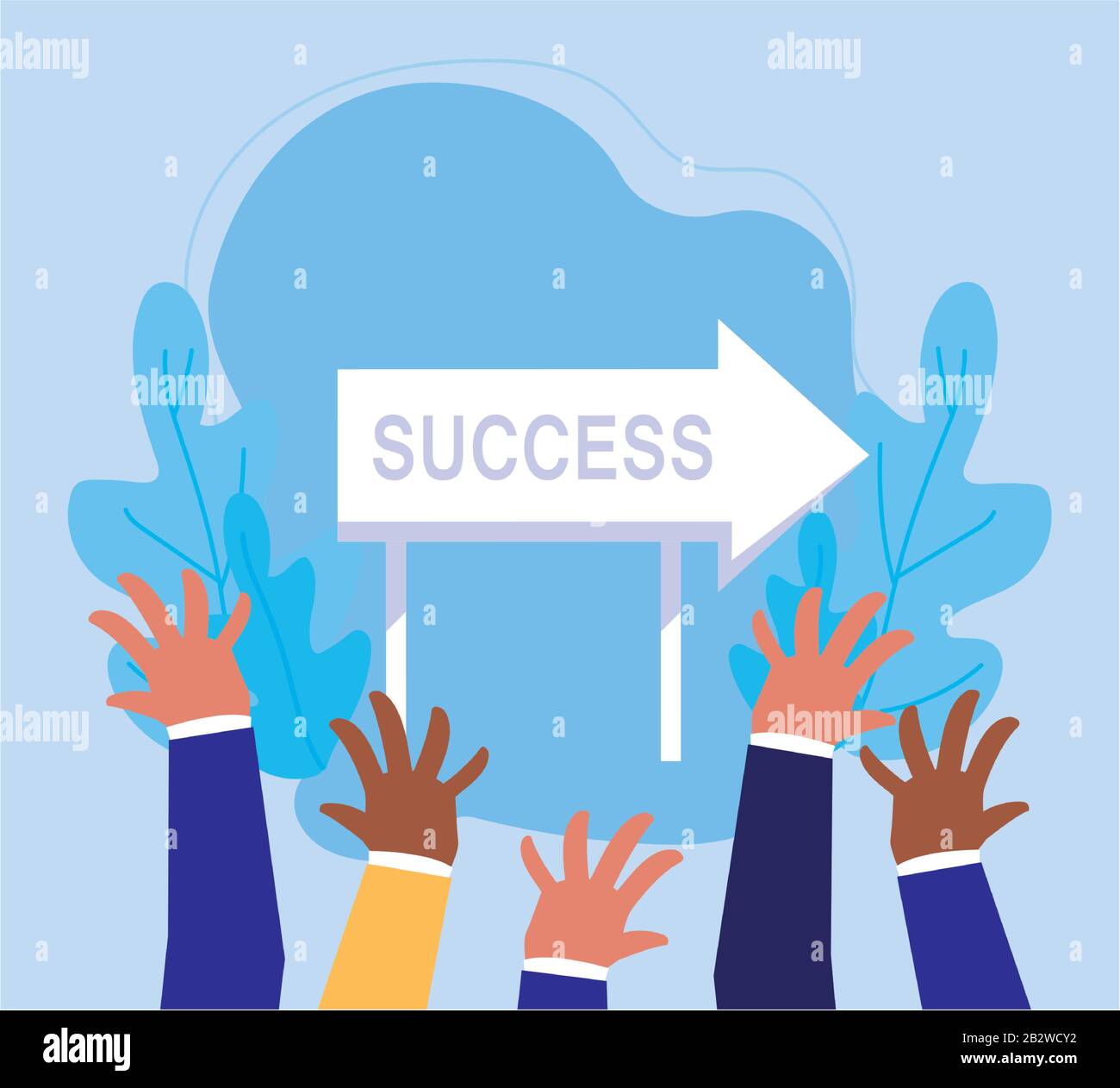 set of icons success of business vector illustration design Stock ...