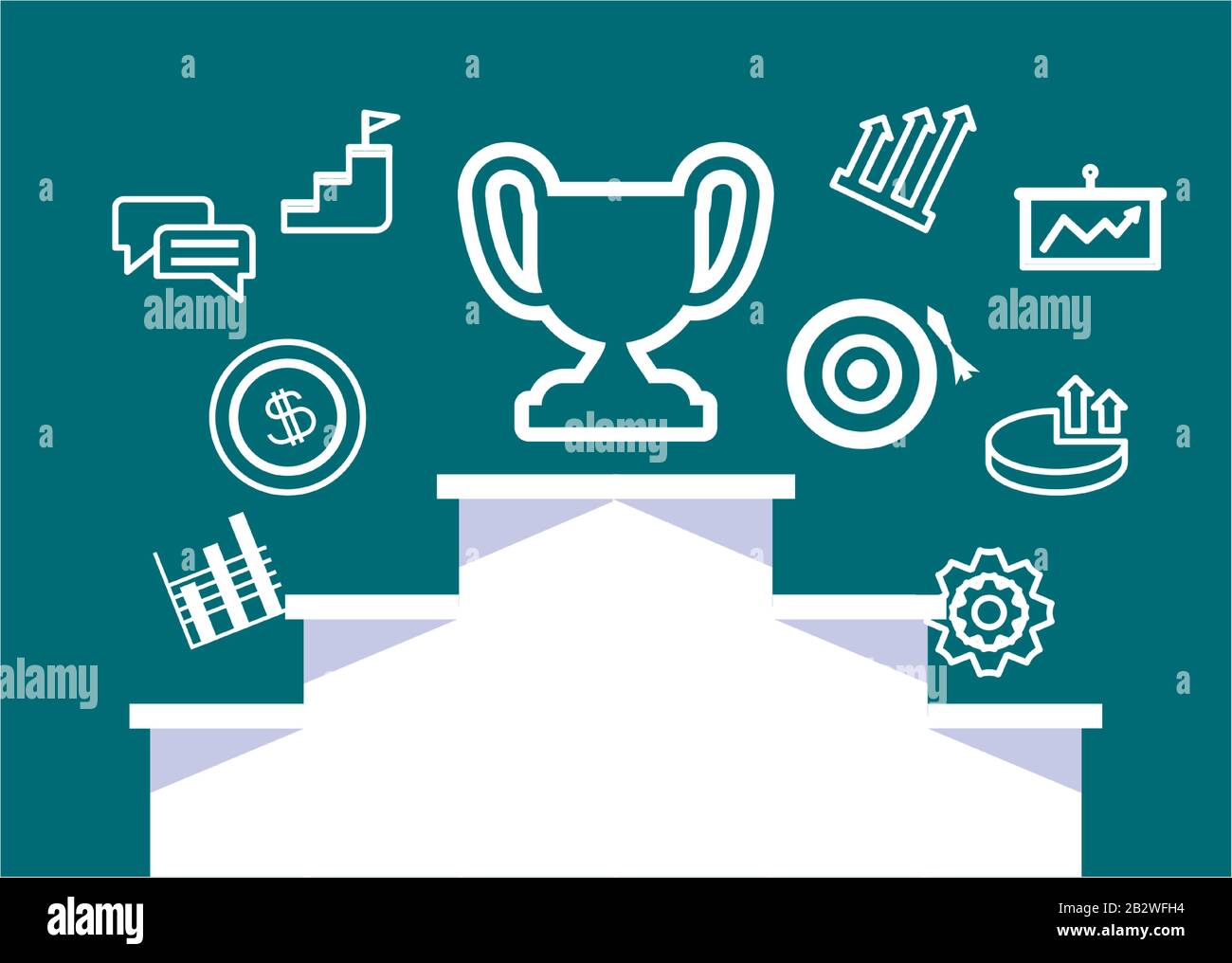 set of icons success of business vector illustration design Stock ...