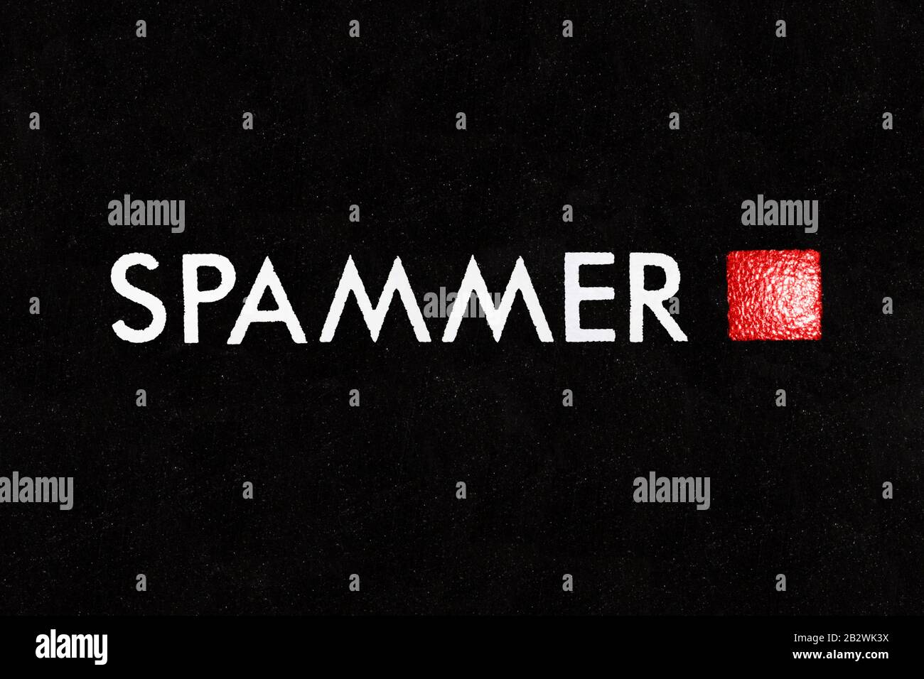 Macro photograph of spammer detection indicator light. Stock Photo