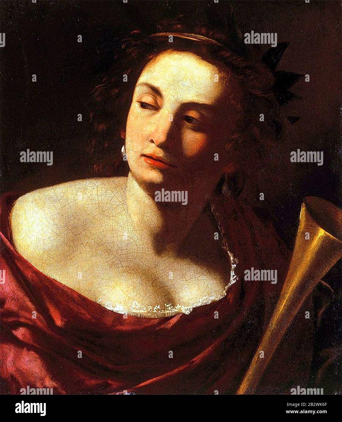 Allegory of Fame by Artemisia Gentileschi ca. 1630-1635. Stock Photo