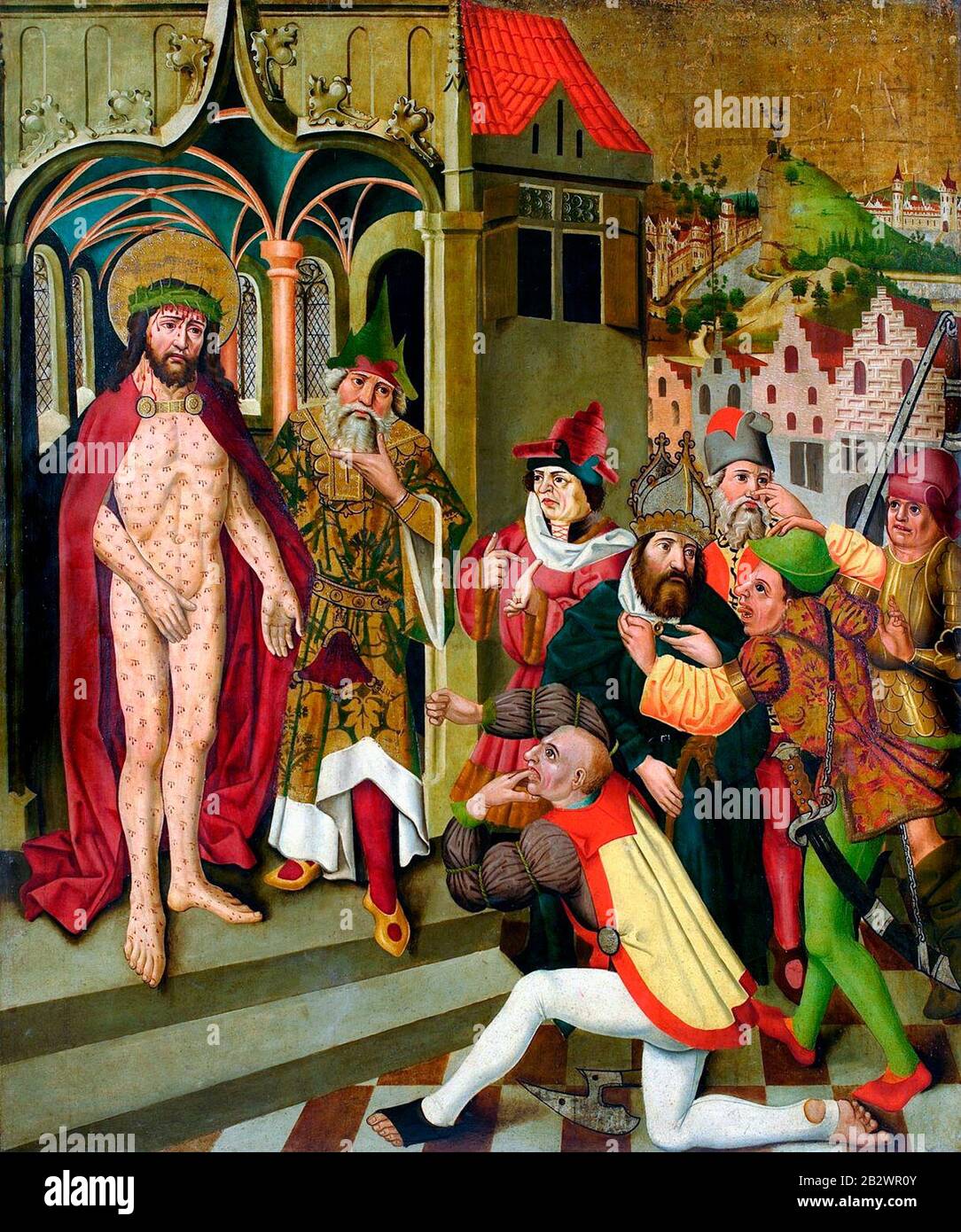 Behold the Man - Pontius Pilate with Jesus - Nikolaus Obilman, 1466 Stock Photo