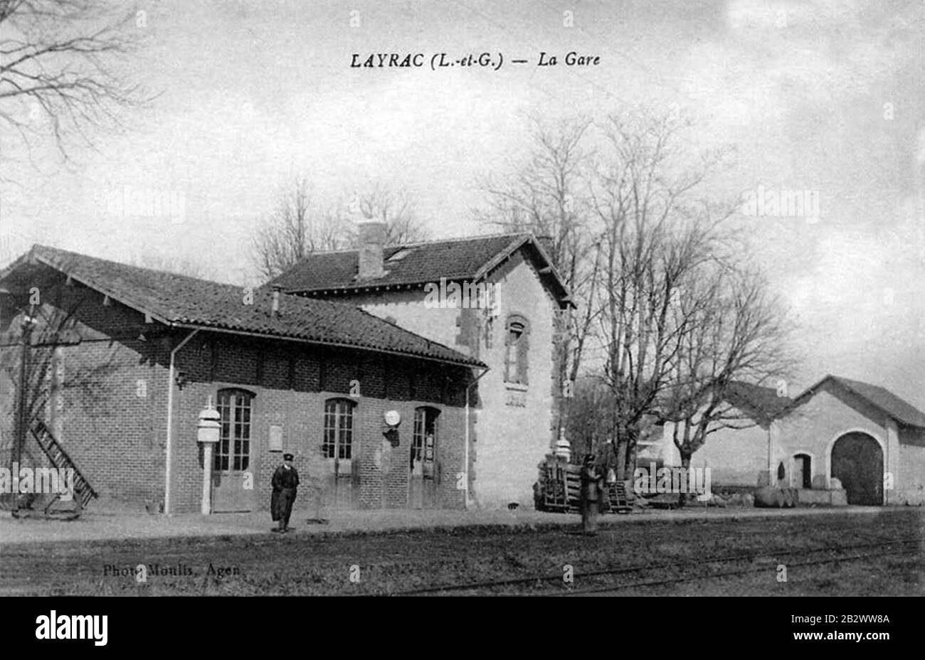 Gare-Layrac-1900. Stock Photo