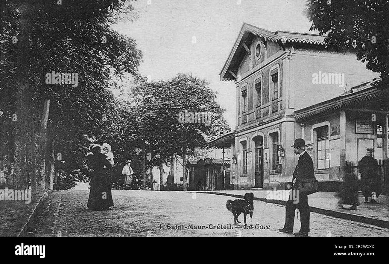 Gare-Saint-Maur-Créteil-1920. Stock Photo