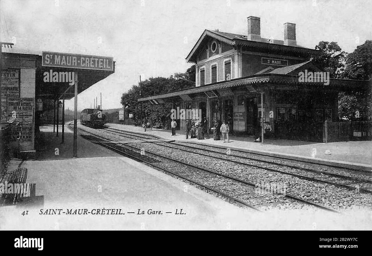 Gare-St-Maur-Créteil-1900. Stock Photo