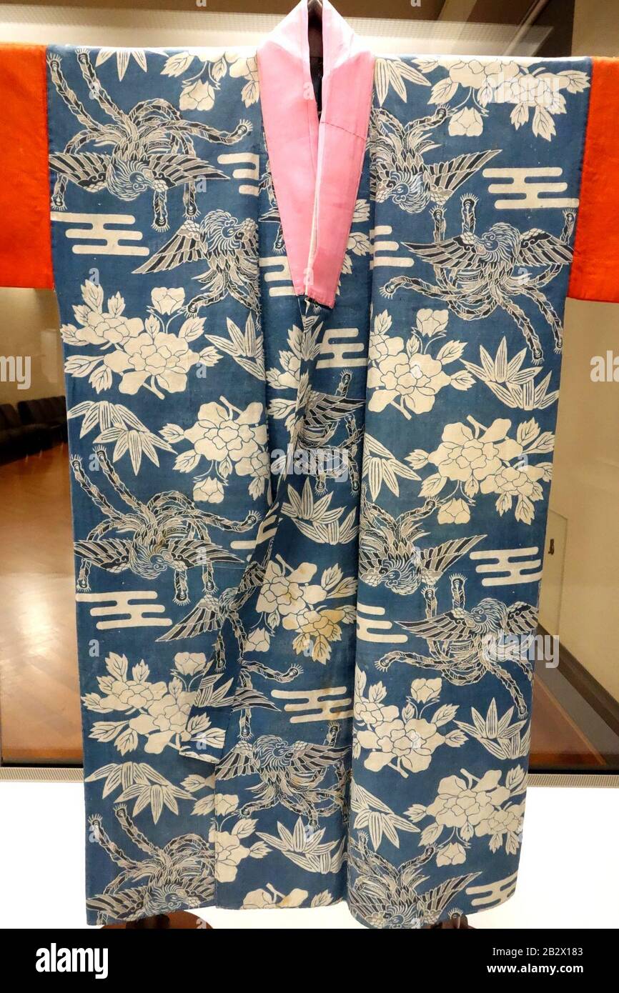 Garment in Bingata Stencil Dyeing, Okinawa Main Island, Second Sho