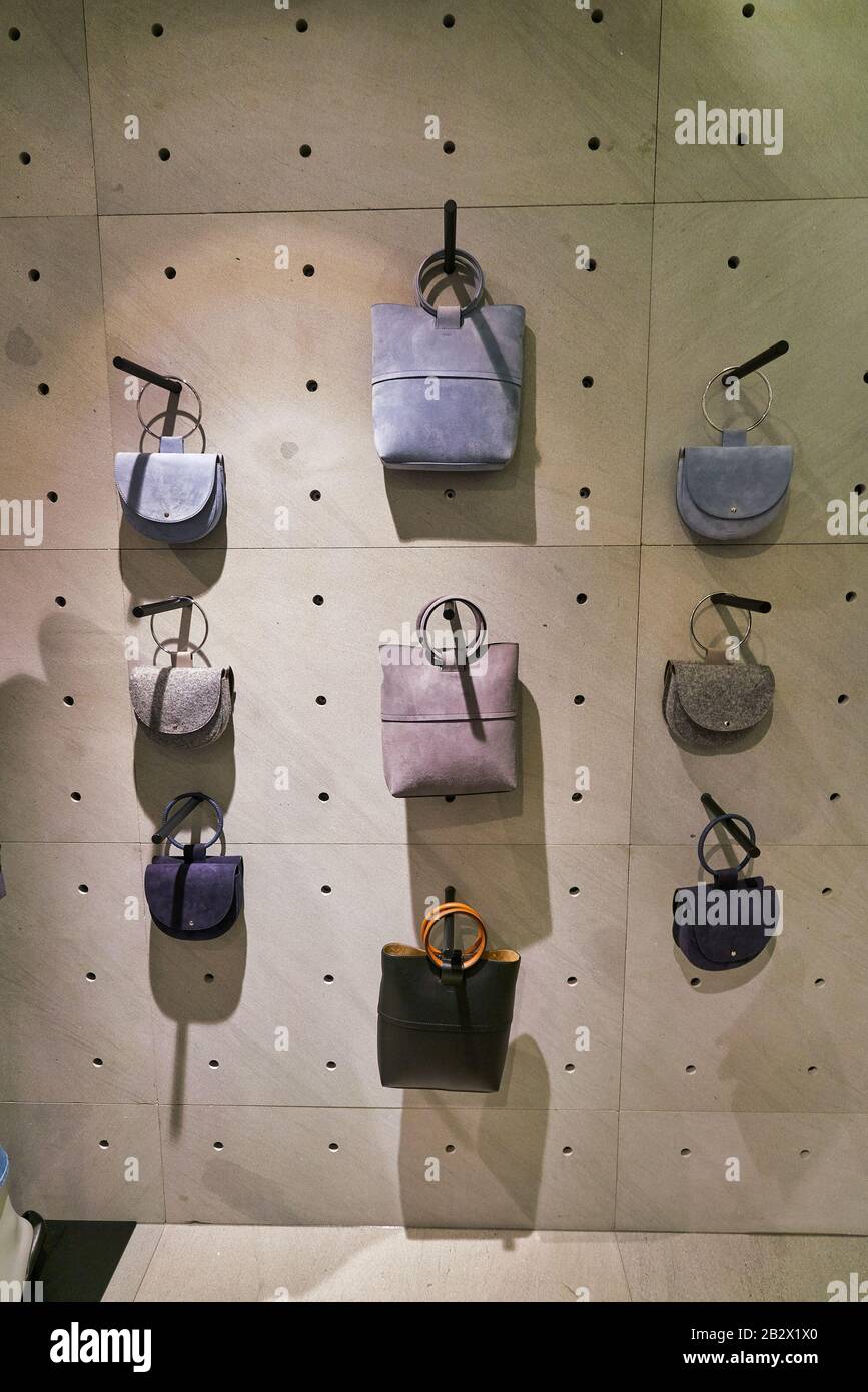HONG KONG, CHINA - CIRCA JANUARY, 2019: handbags on display at a store ...