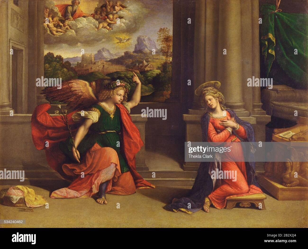 Garofalo, Benvenuto Tisi — Annuntiatio Domini — 1528 Stock Photo Alamy