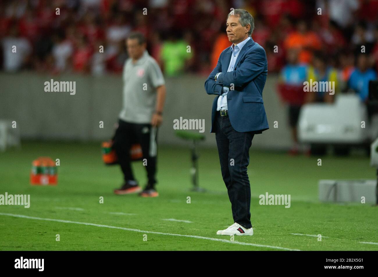 Porto Alegre, Brazil. 04th Mar, 2020. 3rd March 2020; Beira-Rio Stadium, Porto Alegre, Rio Grande do Sul, Brazil; Libertadores Cup, Internacional versus Universidad Catolica; Universidad Catolica manager Ariel Holán Credit: Action Plus Sports Images/Alamy Live News Stock Photo