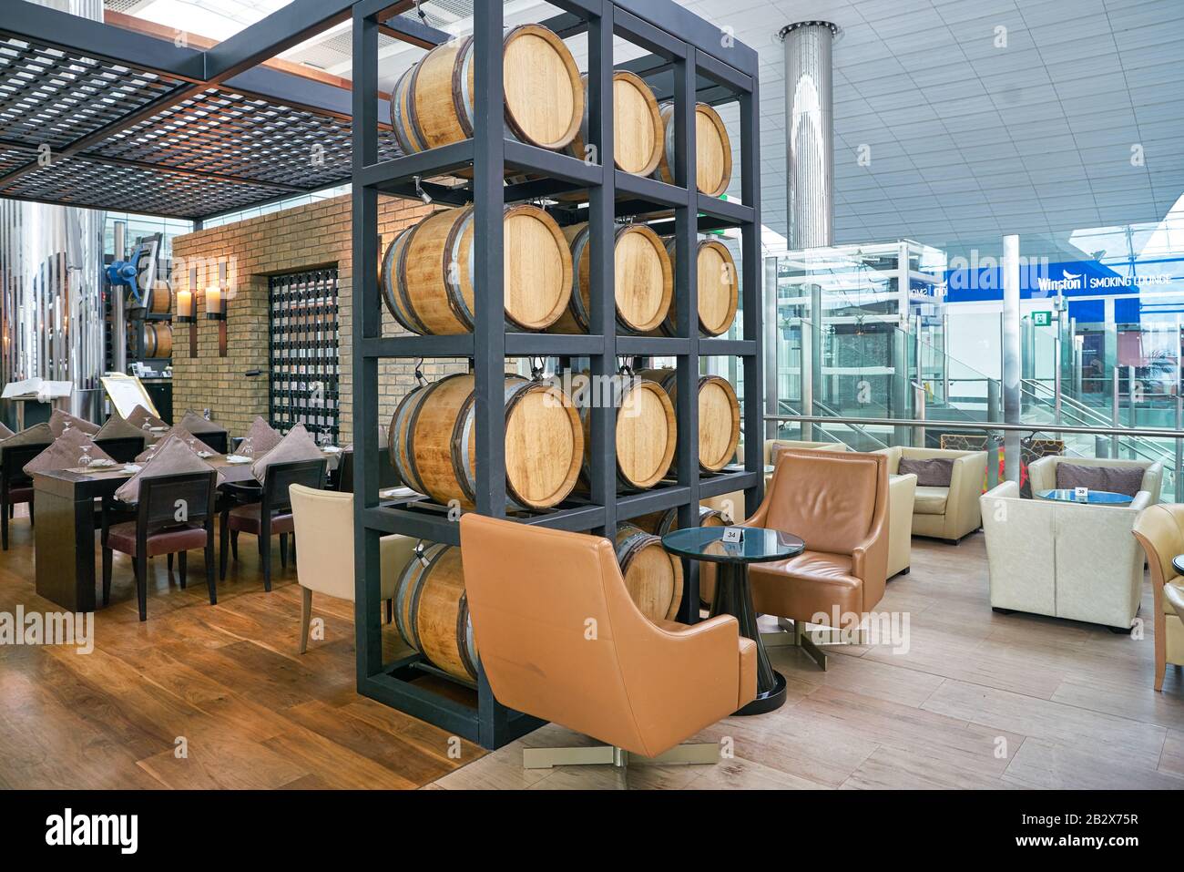 DUBAI, UAE - CIRCA JANUARY 2019: interior shot of Cadiz Tapas Bar at Dubai  International Airport Stock Photo - Alamy