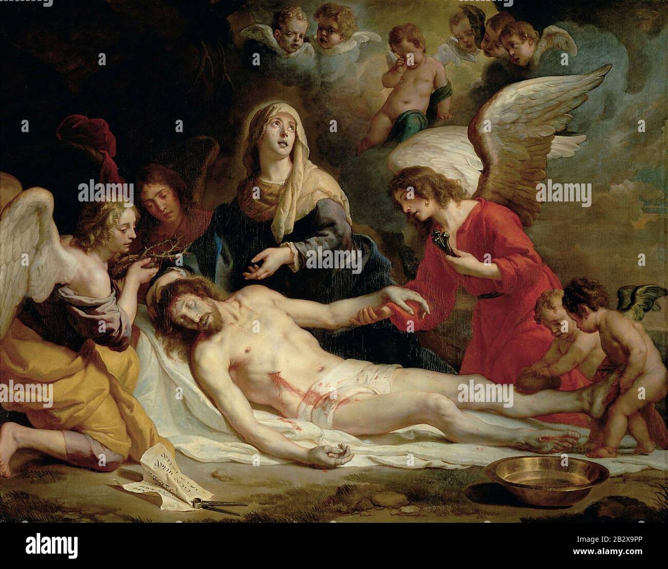 Gaspar de Crayer - Lamentation of Christ. Stock Photo