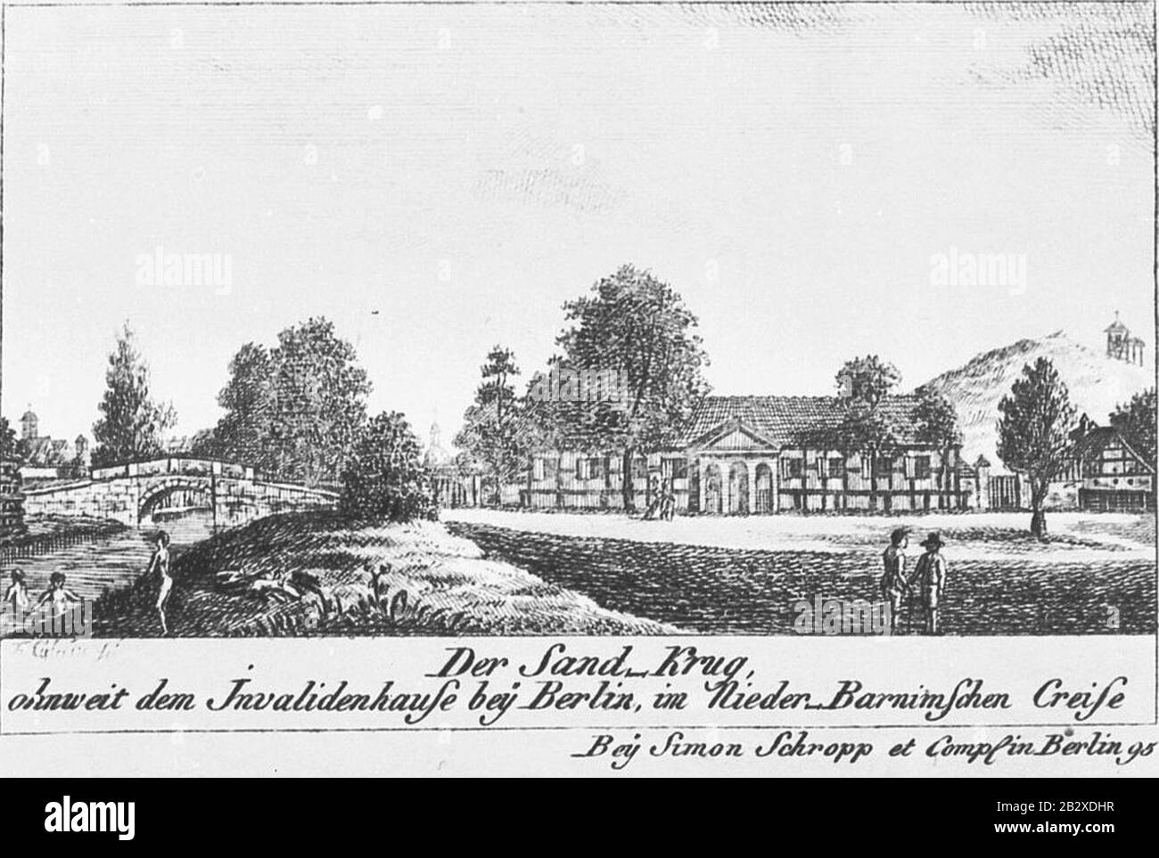 Gasthof Sandkrug 1795 (F A Calau). Stock Photo