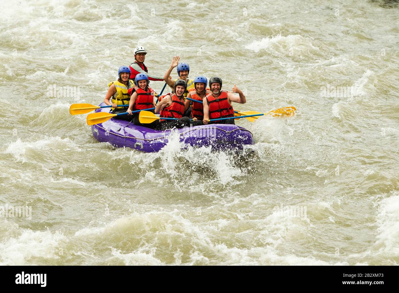 Whitewater Rafting Boat Union Of 7 Human Stock Photo