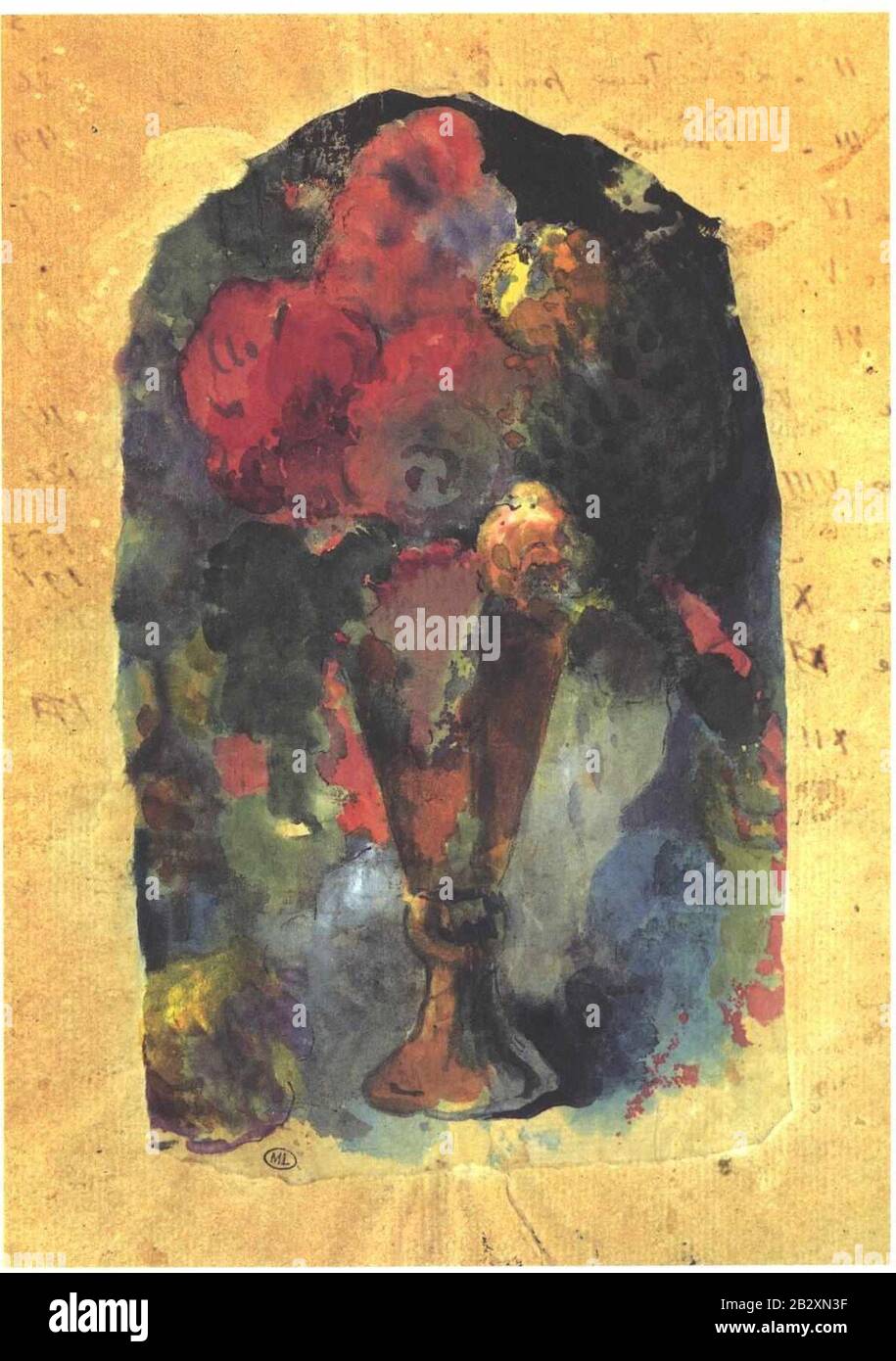 Gauguin - Blumenvase nach Delacroix - 1894-97. Stock Photo