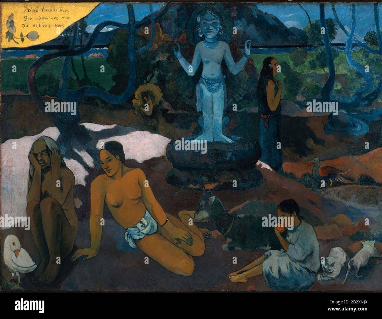 Gauguin - Tahitianer 001. Stock Photo