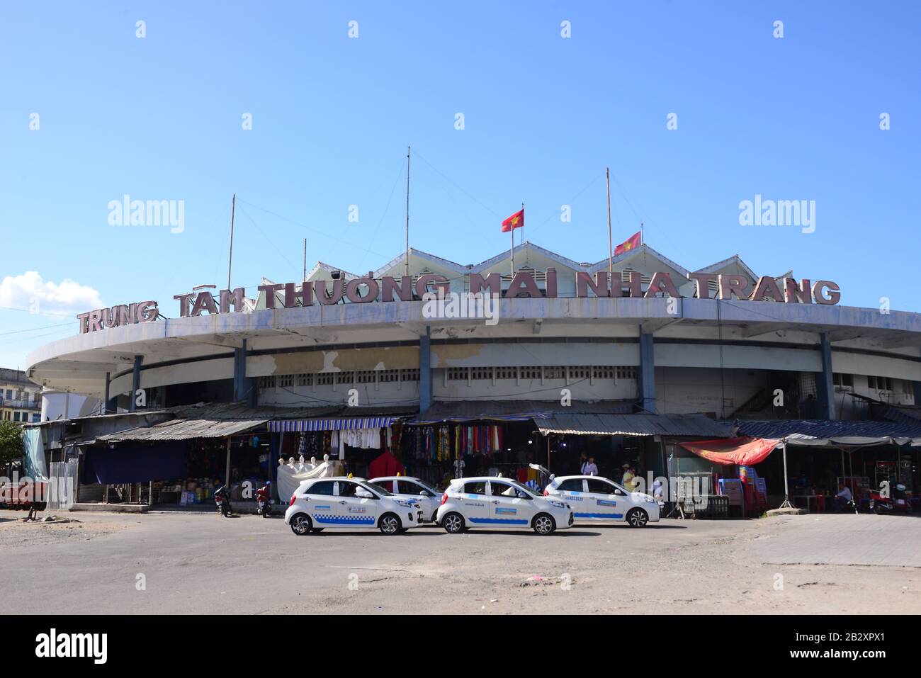 NHA TRANG, VIETNAM – 28 FEBRUARY 2020 : Nha Trang Dam Market is located at Ben Cho, Van Thanh, Nha Trang. This is the largest market of Nha Trang city Stock Photo