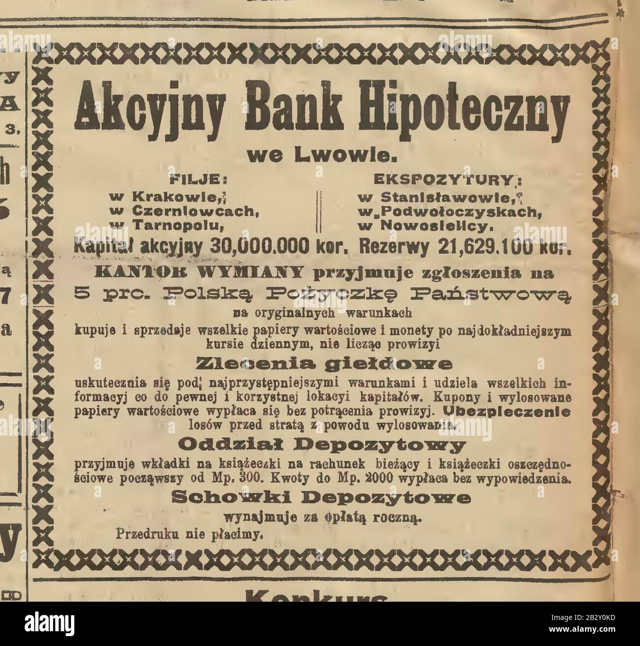 Gazeta Lwowska. - 4 lipca 1920. - № 149. - S. 8 (01). Stock Photo