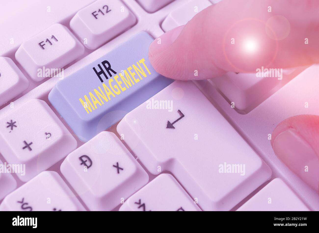 Writing note showing Hr Management. Business concept for strategic ...