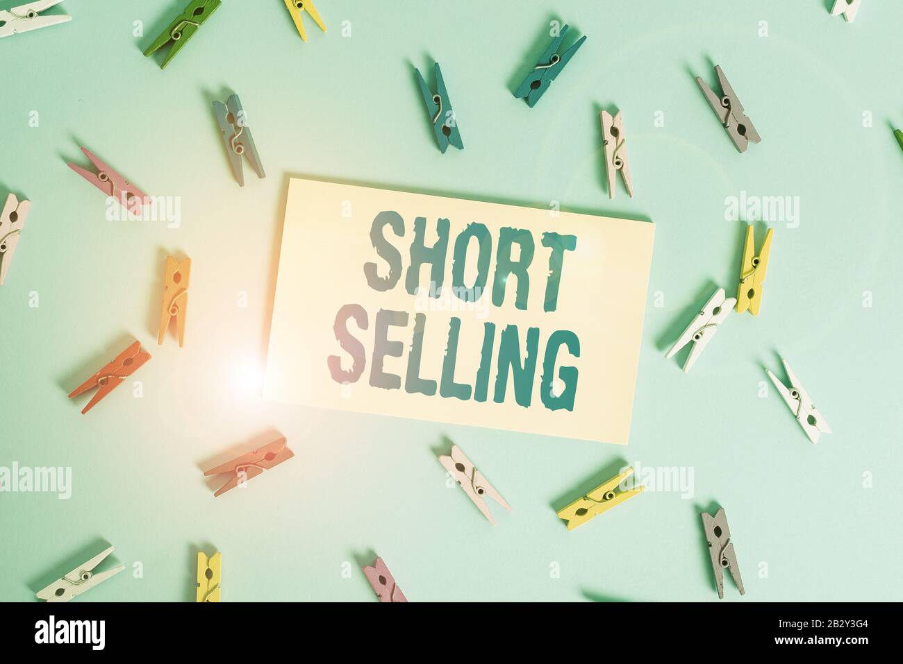 Conceptual hand writing showing Short Selling. Concept meaning Act of