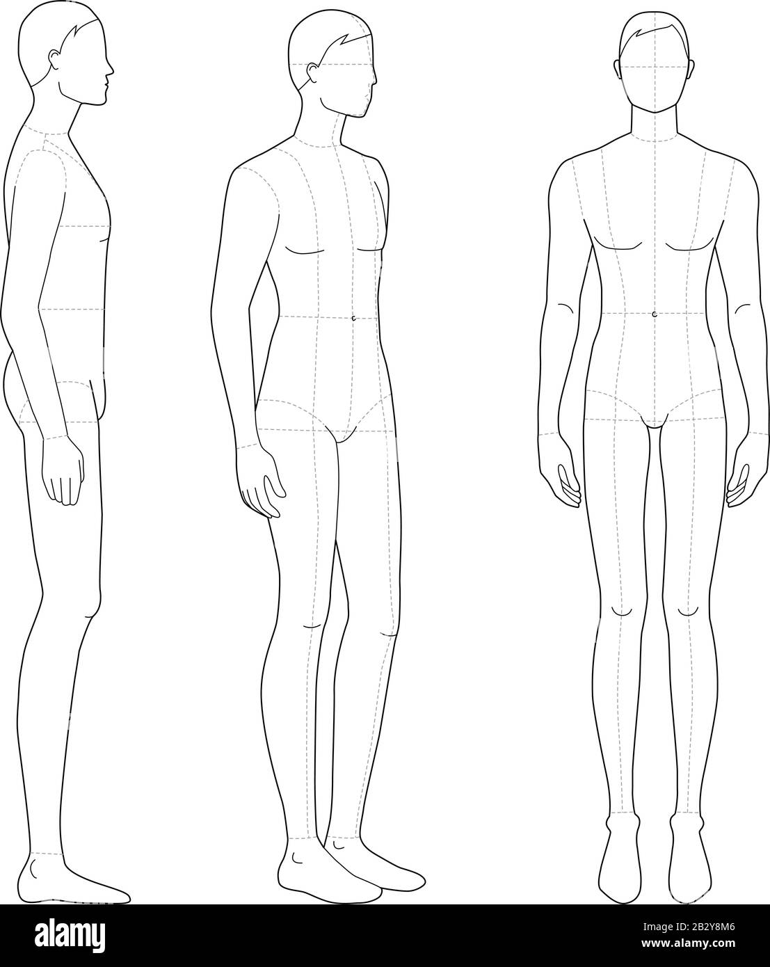 Fashion Template Of Standing Men In 3 Poses 9 Head Size For Technical Drawing With Main Lines Gentlemen Figure Front 3 4 And Side View Vector Outline Boy For Fashion Sketching And Illustration Isolated vector clip art illustration. https www alamy com fashion template of standing men in 3 poses 9 head size for technical drawing with main lines gentlemen figure front 3 4 and side view vector outline boy for fashion sketching and illustration image346036214 html