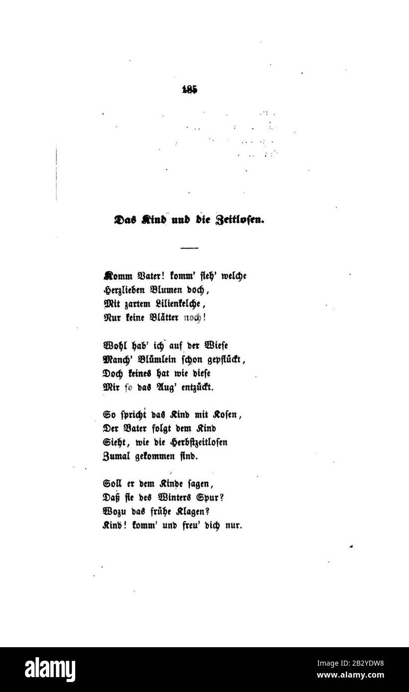 Gedichte (Hagenbach) II 185. Stock Photo
